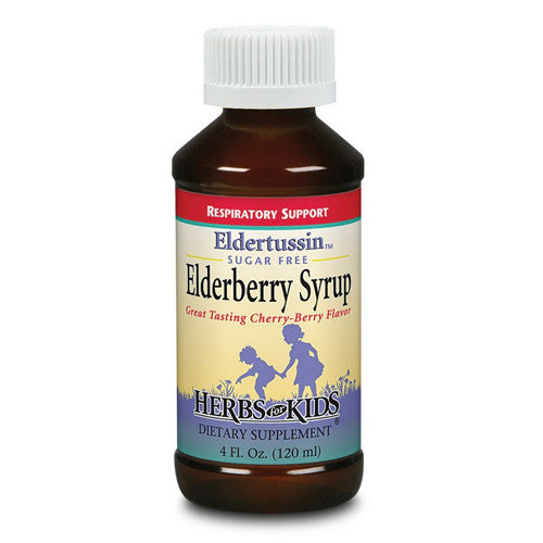Herbs for Kids Eldertussin Elderberry Syrup, Sugar Free, 4 Oz